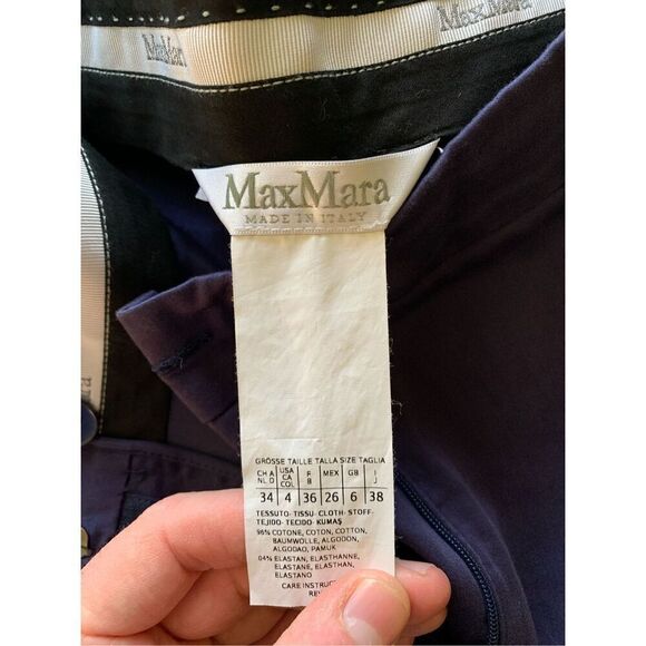 MaxMara wide leg trousers blue women's size 4 - Picture 3 of 3